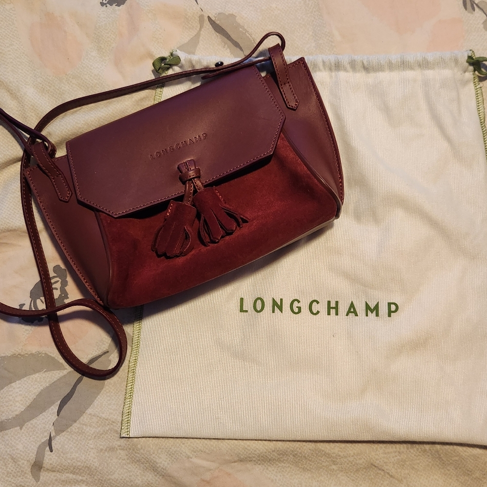 Longchamp Burgundy Penelope Crossbody Bag